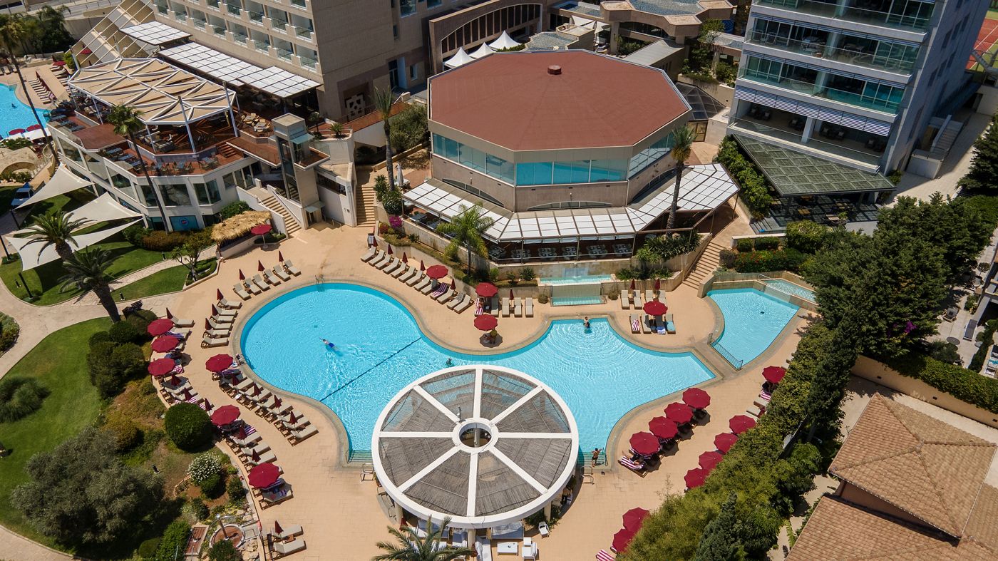 Aerial view of St Raphael Resort & Marina